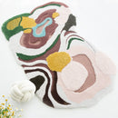 Color Swirls 3D Wool Area Rug