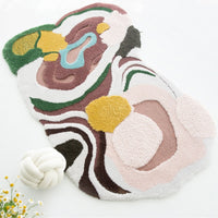 Color Swirls 3D Wool Area Rug