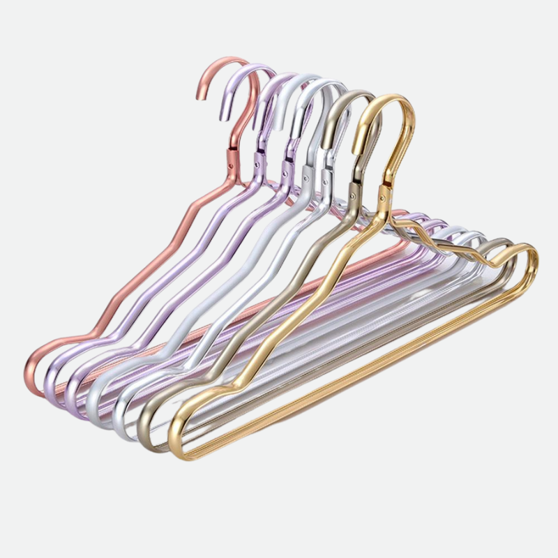 colored metal aluminum hanger clothes