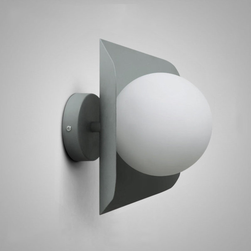 globe wall sconce grey