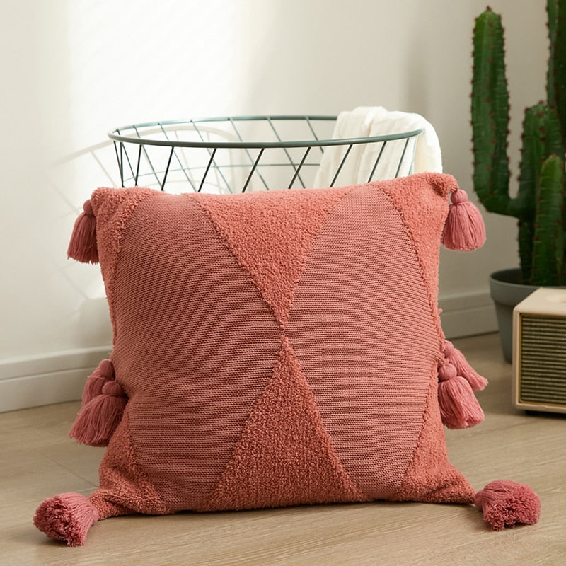 Soft Knitted Cushion Pillow Cover for Sofa Bed