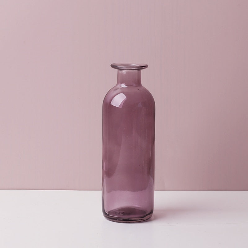 Transparent Flower Glass Vase for Decoration