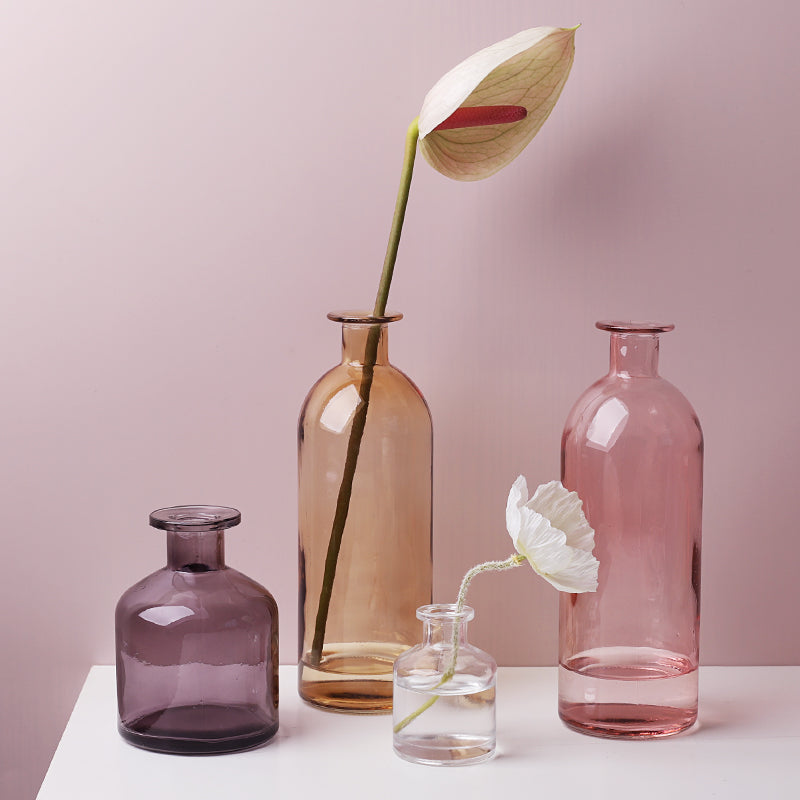 Transparent Flower Glass Vase for Decoration