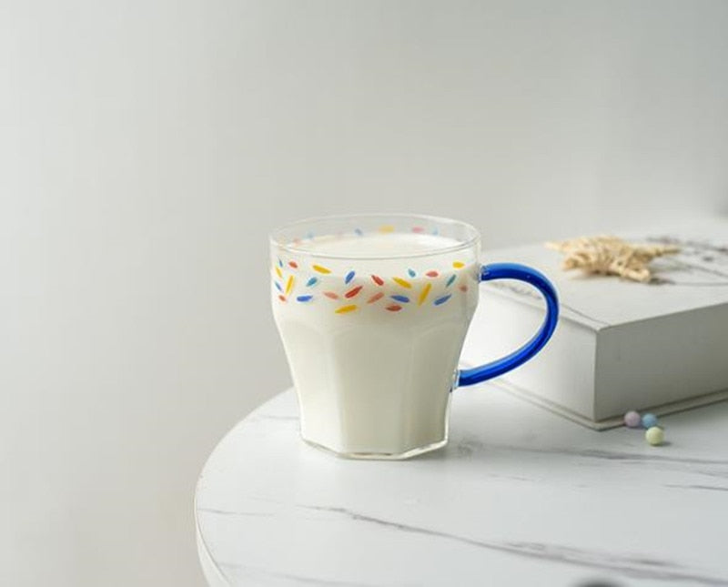 Confetti Printed Glass Mug