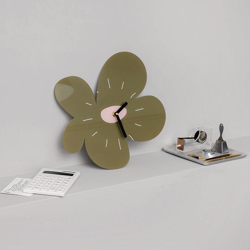 Home Wall Clock Minimalist Design  Graphic  Contrast Shapes