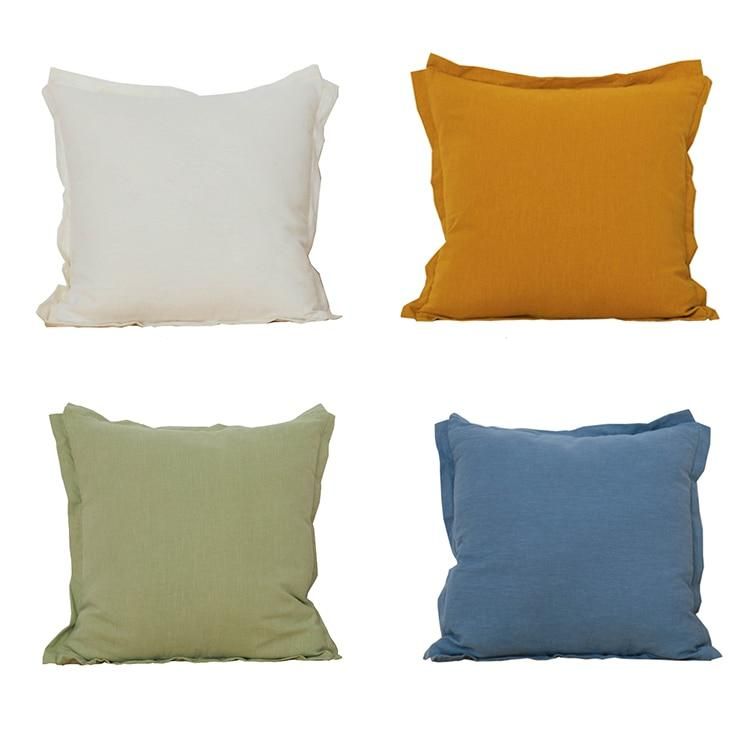 Cotton Linen Zipper Cushion Cover