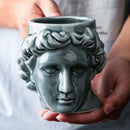 New 1Pcs 580mL 3D Style David Sculpture Ceramic Mug Coffee Tea Milk Drinking Cups with Handle Coffee Mug for Office Novelty Gift grey