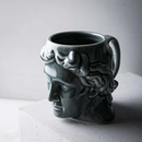 New 1Pcs 580mL 3D Style David Sculpture Ceramic Mug Coffee Tea Milk Drinking Cups with Handle Coffee Mug for Office Novelty Gift grey