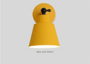 Rotating Wall Sconce in Wood and Metal yellow