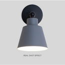 Rotating Wall Sconce in Wood and Metal gray