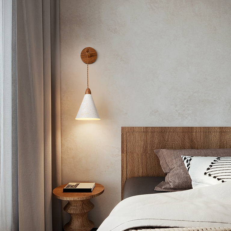 Wood Cream Wall Lamp LED Lighting 