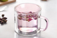 Double Wall Glass Mug clear