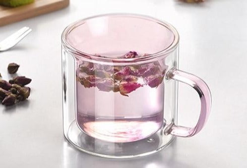 Double Wall Glass Mug clear