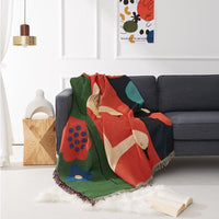Ducks in Pasture Abstract Tapestry & Throw Blanket