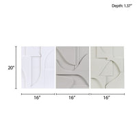 Elements Geometric MDF Wood Carved Wall Decor