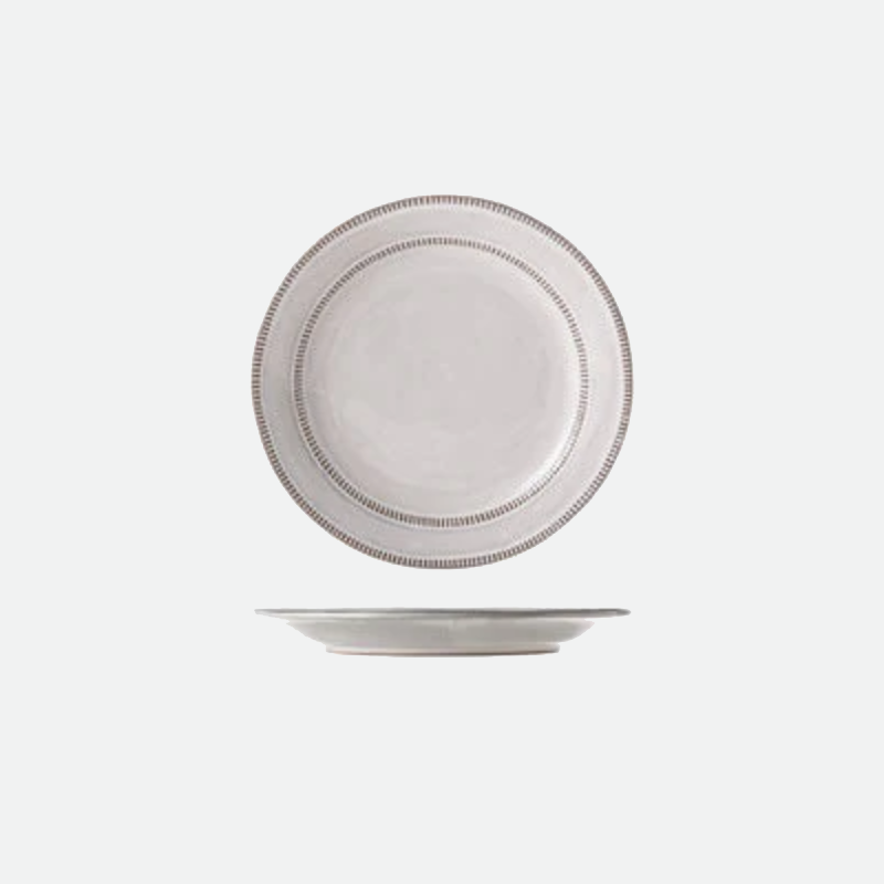 Gray/ White Ceramic Kitchen Plate
