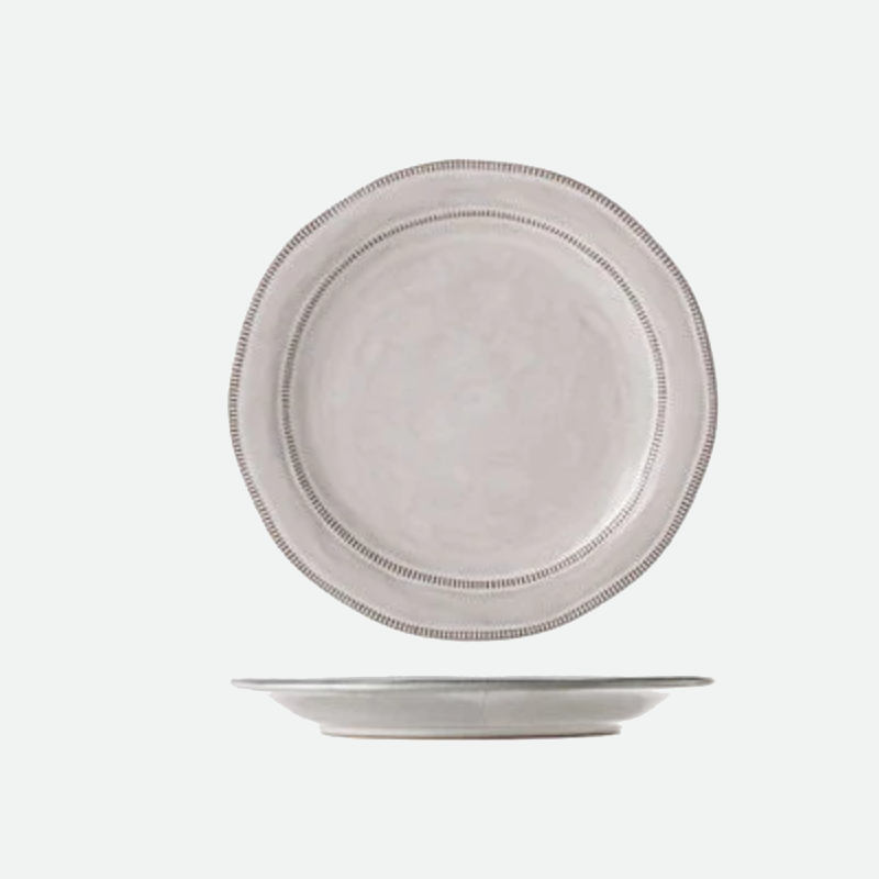 Gray/ White Ceramic Kitchen Plate