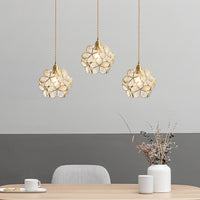 Glass Stone Hanging Pendant Lights Flower Design