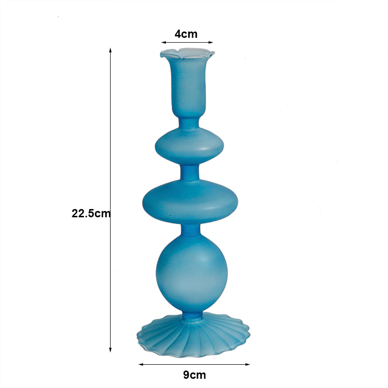 Frost Glass Candle Holders
