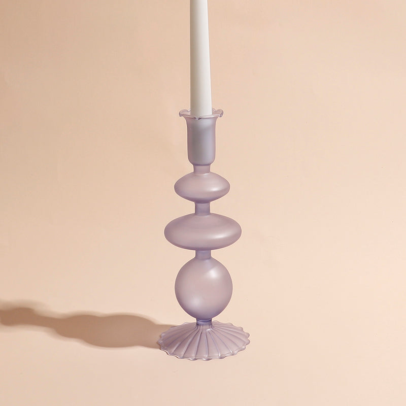 Frost Glass Candle Holders