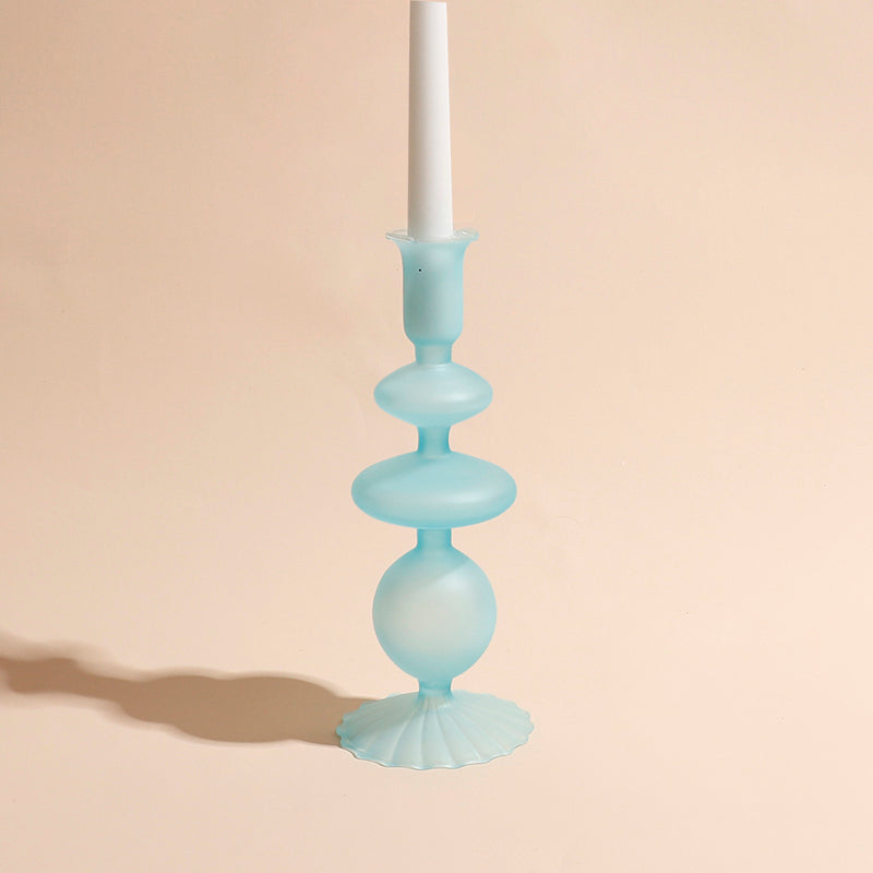 Frost Glass Candle Holders