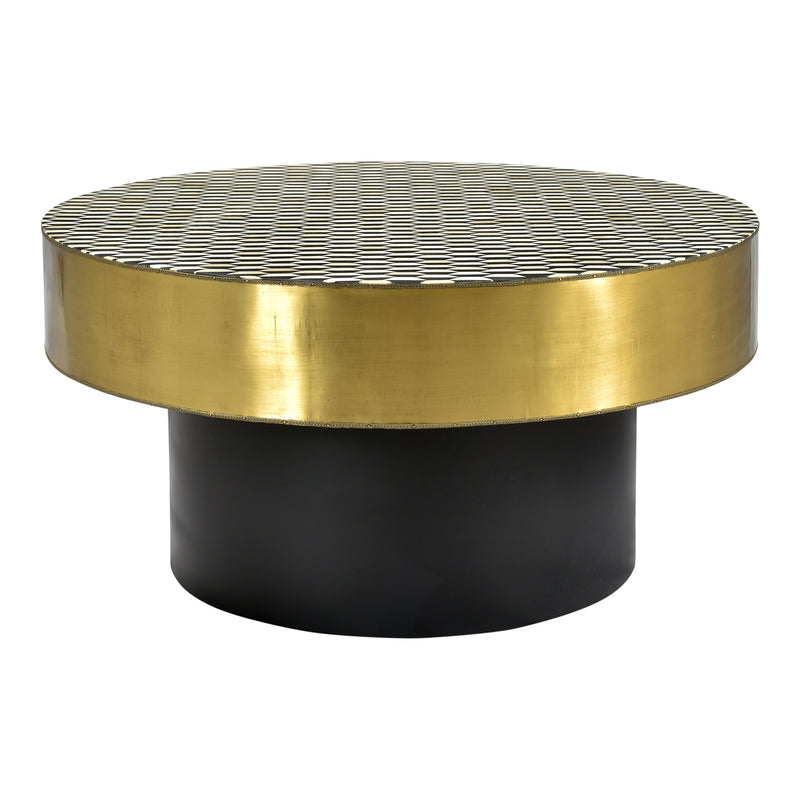 Optic & Brass Structure Coffee Table