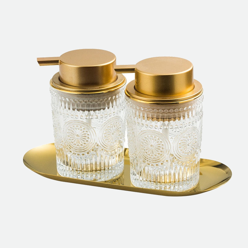 Soap Transparent Press Glass Bottle 
