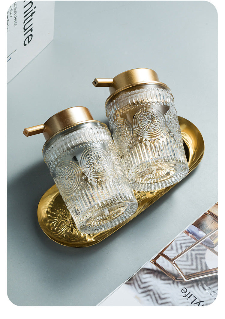Soap Transparent Press Glass Bottle 