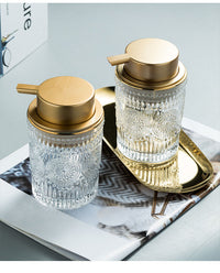 Soap Transparent Press Glass Bottle 