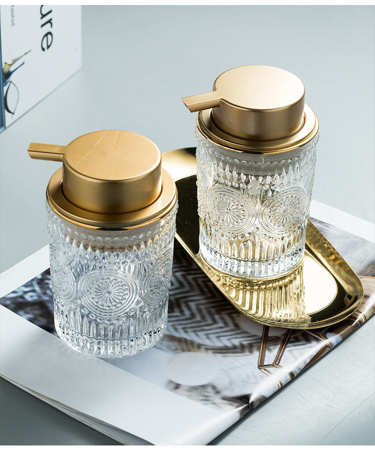 Soap Transparent Press Glass Bottle 