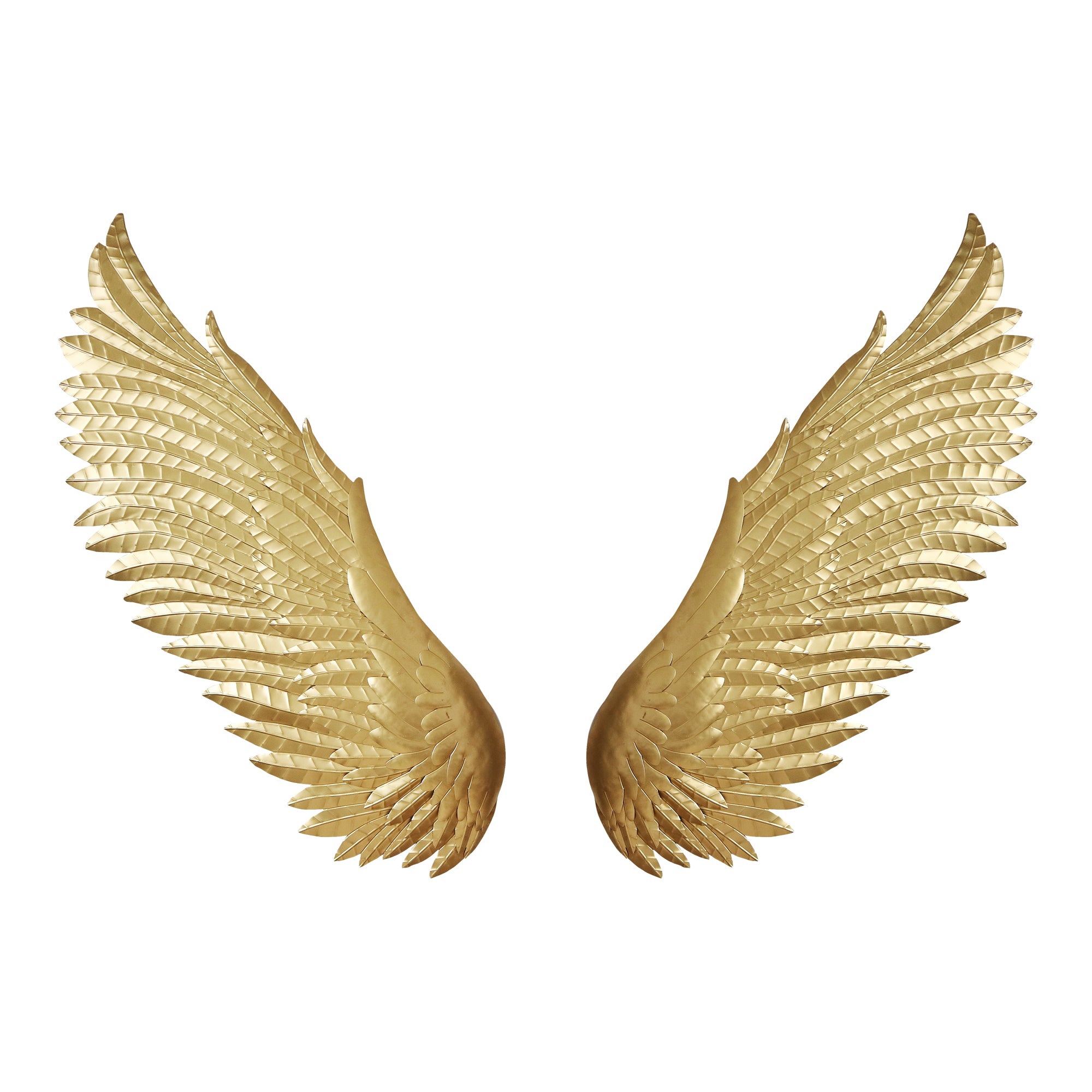 Golden Wings Sculptural Wall Decor