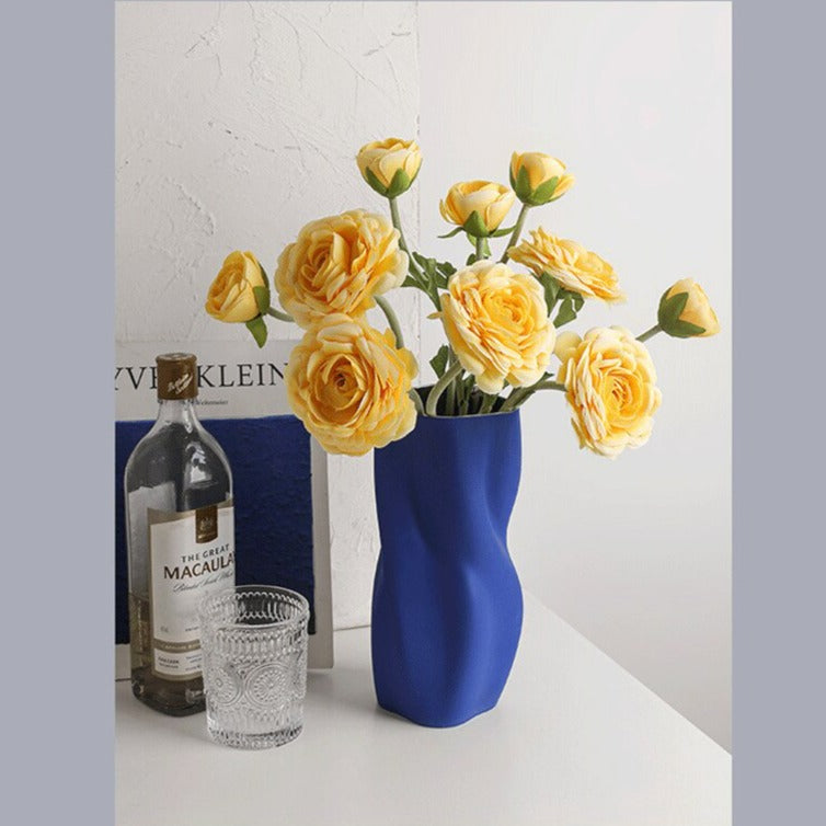 Twisted Ceramic Flower Vase