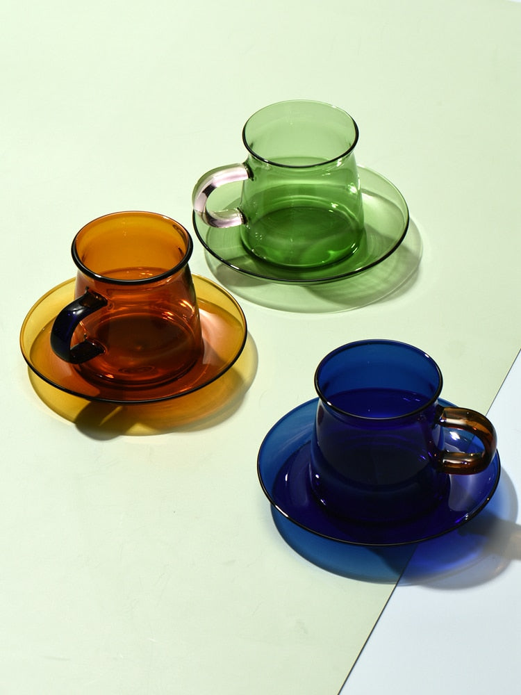 Dinnerware Resistant Glass with Saucer Tea Cup