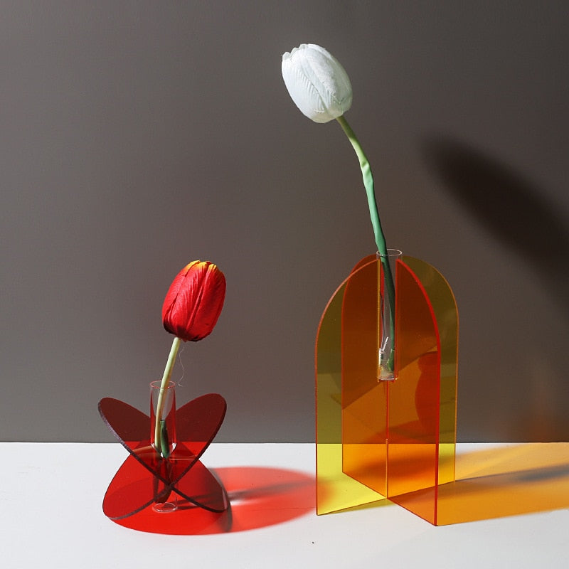 Duo Stem Acrylic Accent Vase