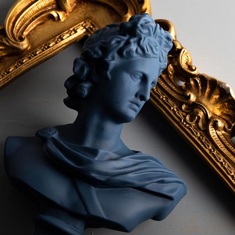Resin Statue Sculpture Red Blue Color Home Decoration