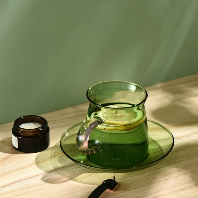 Dinnerware Resistant Glass with Saucer Tea Cup