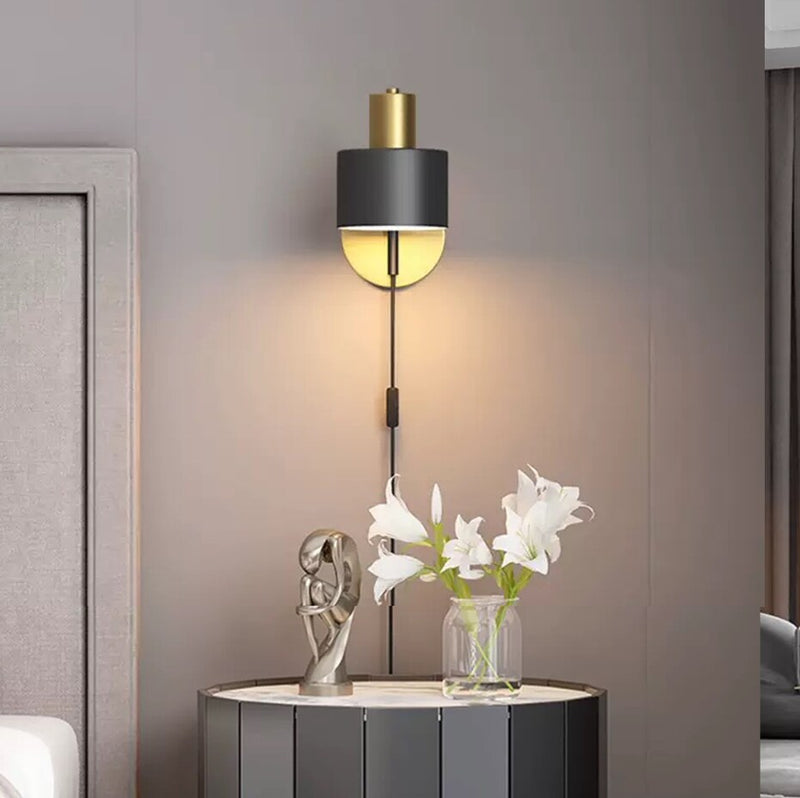 black and brass Wall Sconce Light