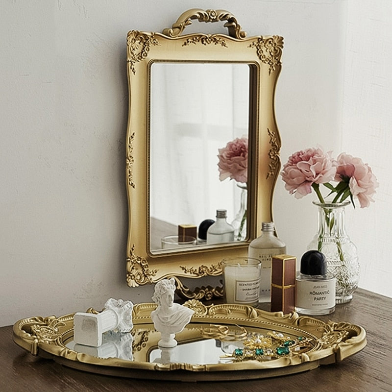 Baroque Vintage Mirror Tray