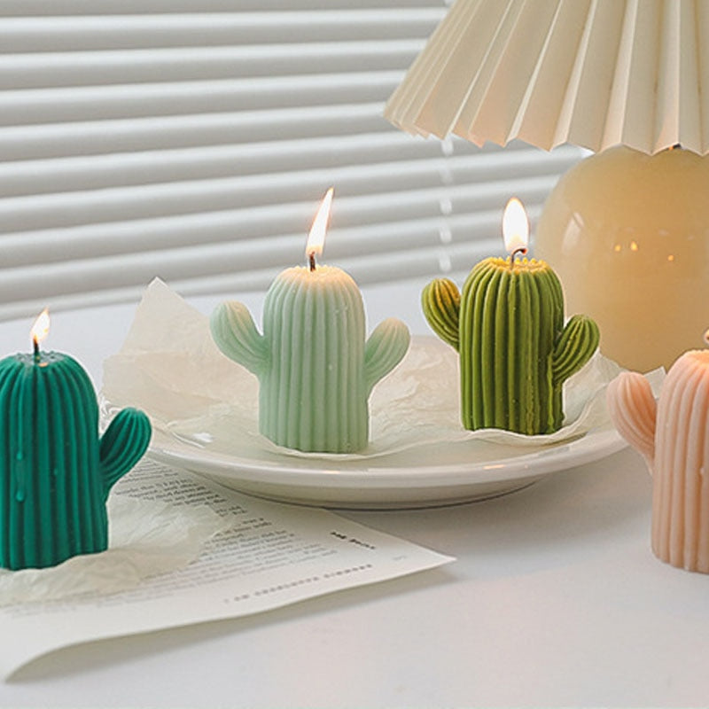 Cactus and Berries Soy Wax Decorative Candle
