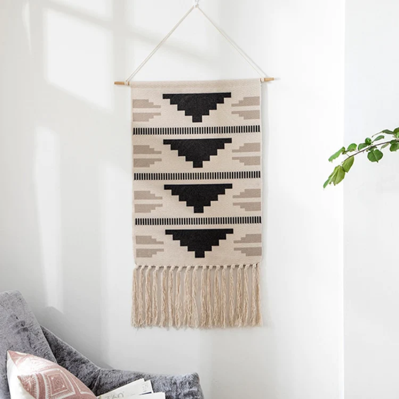 Fabric Geometric Boho Design Hanging Wall Tapestry 