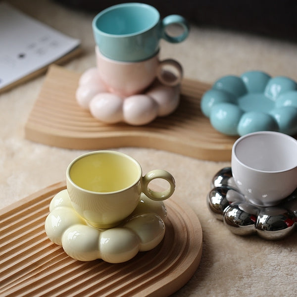 Glaze Ceramic Cup & Saucer Set