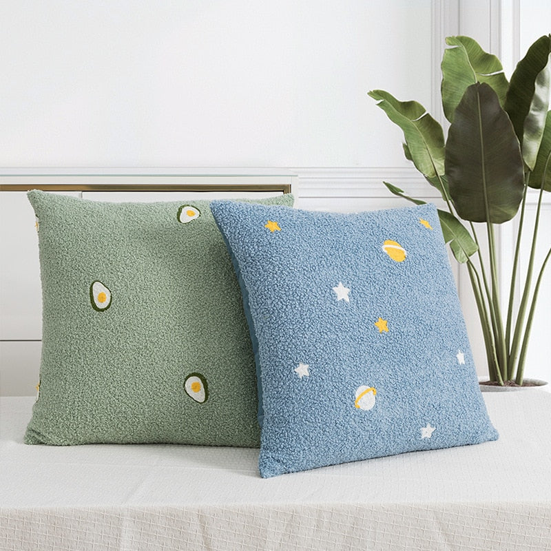 Cute Shapes Felt Pillow Covers