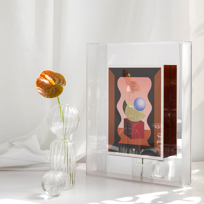 Colorful floating picture frame acrylic minimalist design
