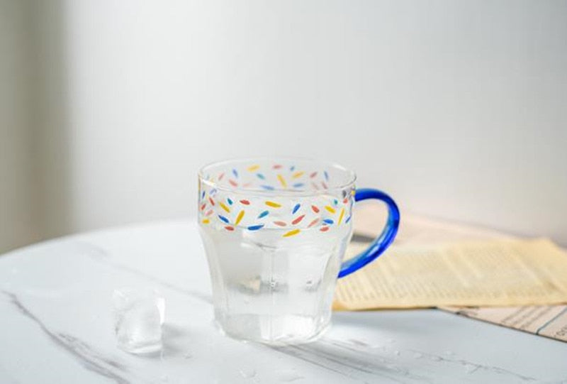 Confetti Printed Glass Mug