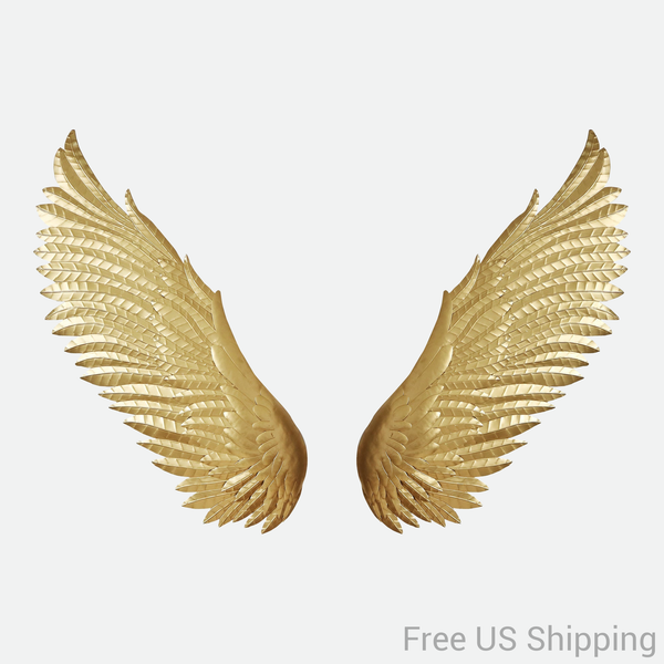 Golden Wings Sculptural Wall Decor