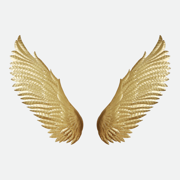 Golden Wings Sculptural Wall Decor