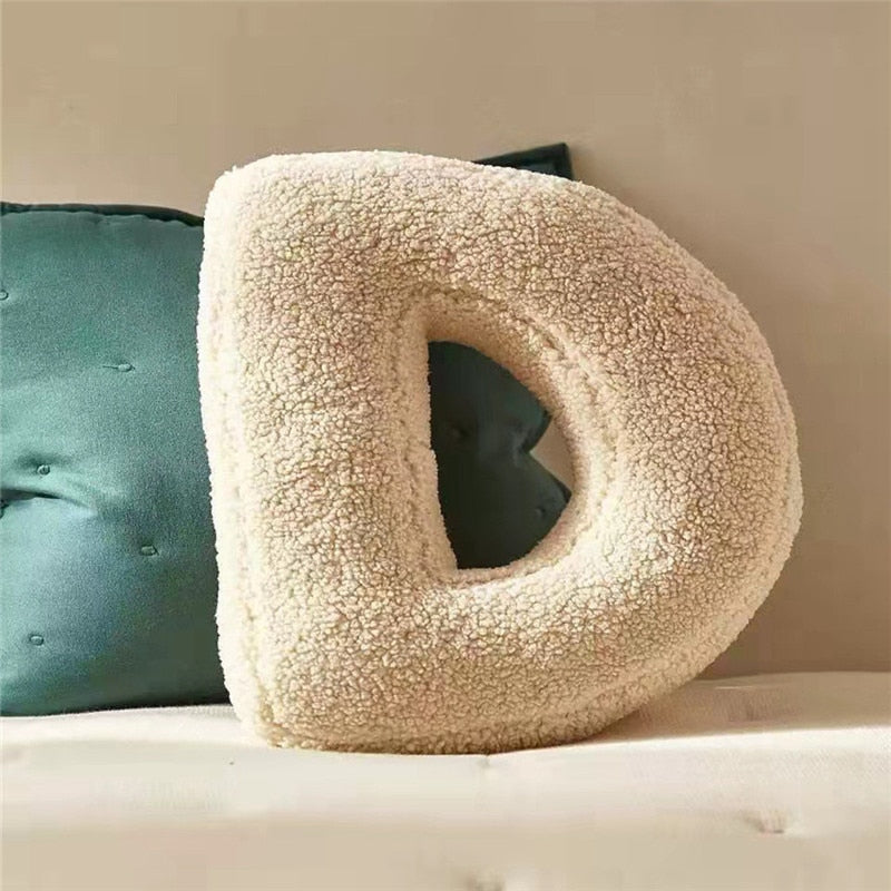 Letter Shape Alphabet Pillow Baby Boy Girl Room Style Home Decoration Pillow