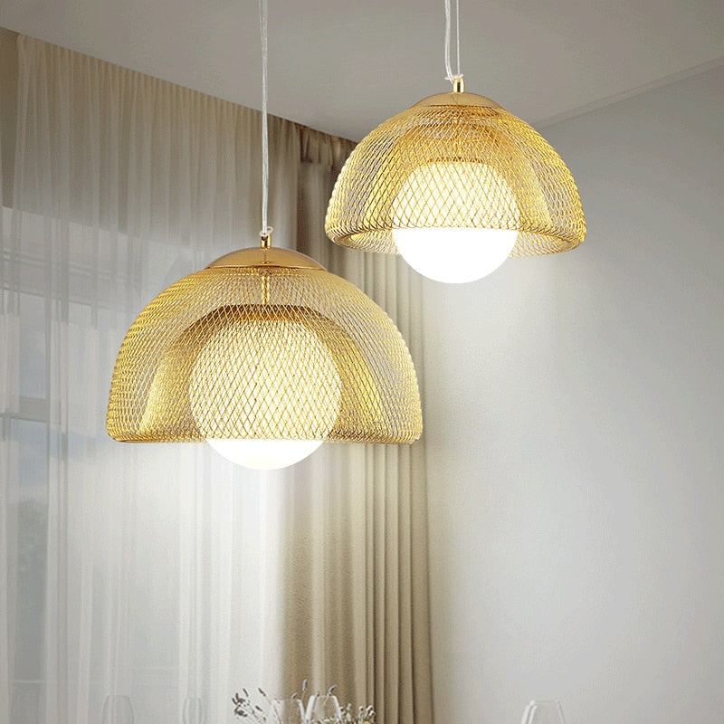 Chrome and Gold Italian Luxury LED Ceiling Lamp