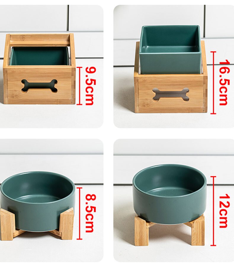 Building Block Pet Feeding Bowl with Anti-overturning Stand