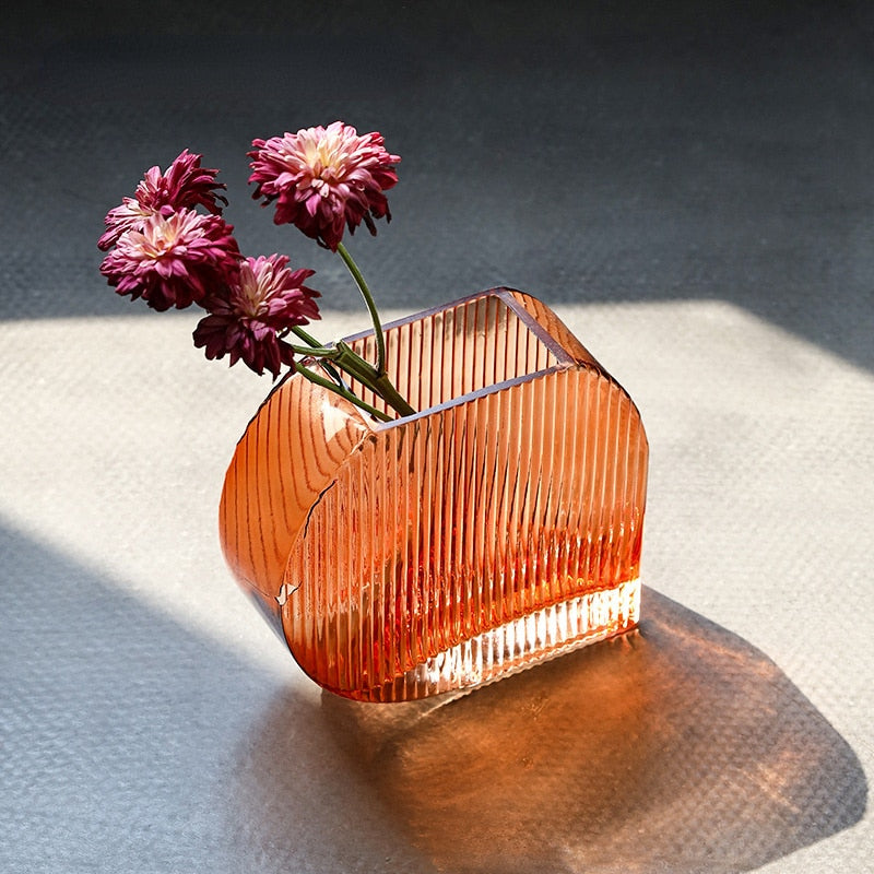 Gala Modern Textured Glass Vase